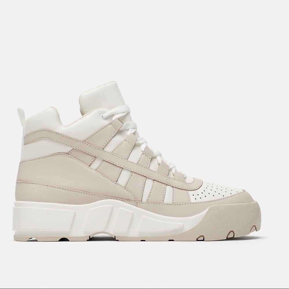 ZARA HIGH TOP SNEAKERS SIZE 9 - Picture 2 of 5